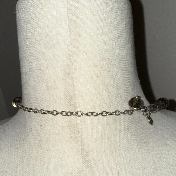 Elegant Silver and Gold Statement Necklace Chicos - Picture 9 of 9